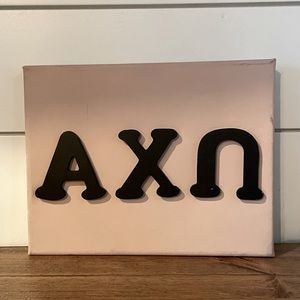 Alpha Chi Omega Sign! Small sign. Can sit on a desk or be hung up.